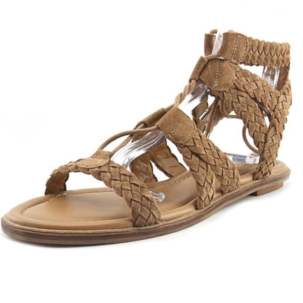 Arturo Chiang Suede Lace Up Sandals